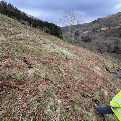 A470 Corris Uchaf tension cracks