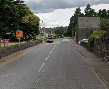 Street view picture of the A40 at Llandovery