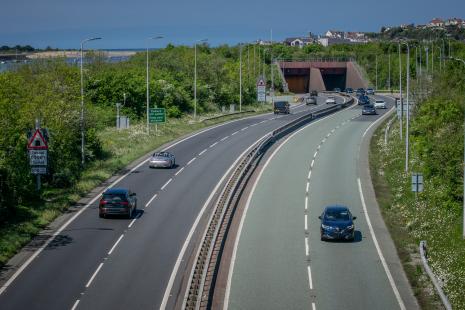 Conwy Tunnel Portal entrance westbound