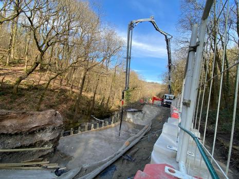 Image of roadworks in Talerddig